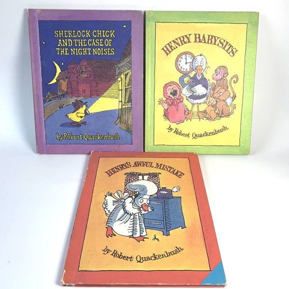 Parents Magazine Press Books Lot of 3 1980s Henry the Duck Sherlock Chick - Picture 1 of 7